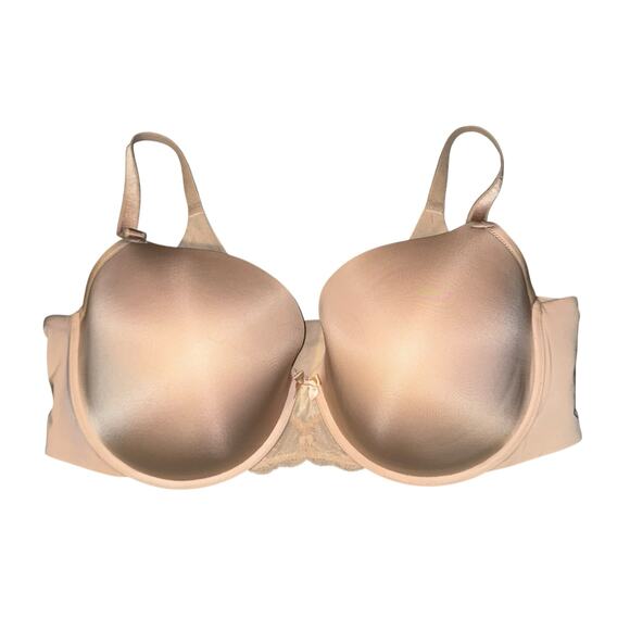 Torrid Curve Underwire Pushup Bra Beige Size 44DDD Lace Adjustable Full Coverage - Picture 1 of 8